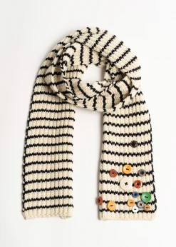 Sciarpa Satin a righe con bottoni