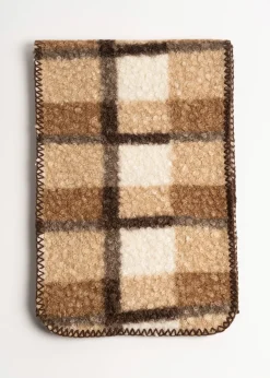 Sciarpa Shiny maxi check shearling