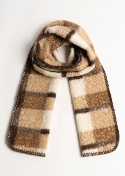 Sciarpa Shiny maxi check shearling
