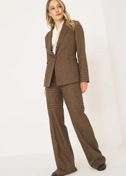 Tailleur a Quadri con Rever Ampio