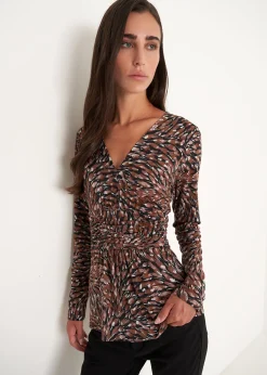 T-shirt Sandra con arricciatura in vita