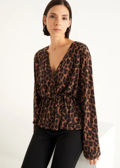 T-shirt Scarlett effetto incrociato