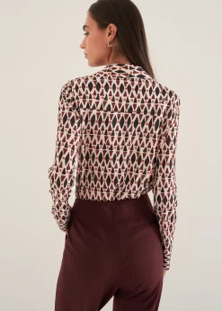 T-shirt Silvy con fantasia optical