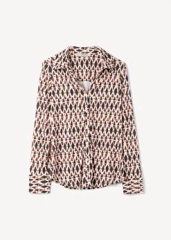T-shirt Silvy con fantasia optical